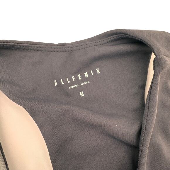 Allfenix Grey & Black Colorblock Halter Sports Bra Size Medium - Picture 6 of 6